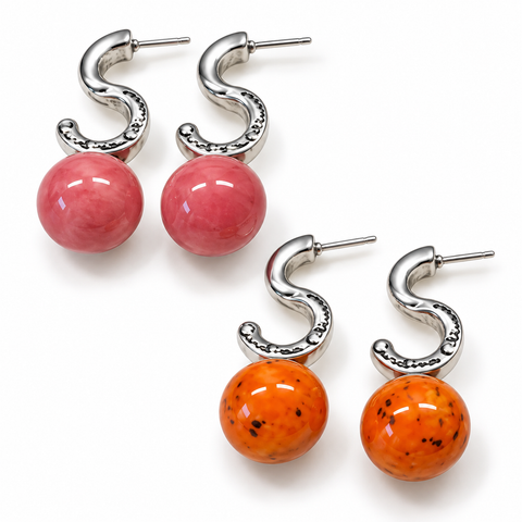 Aretes Serpientes  Plata
