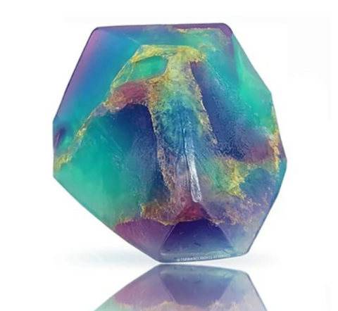 Rainbow Soap gemstone - Cucumber melon passion