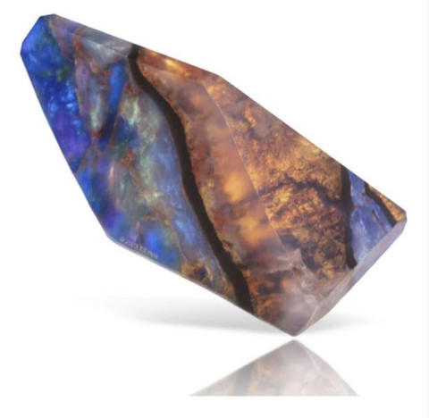Black opal Soap gemstone - Peach melon