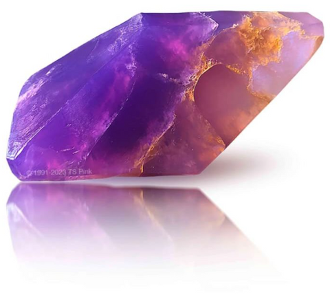 Amethyst Soap gemstone - Plumeria Ylang