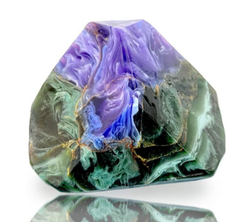 Azurite Soap gemstone - Rainforest mist