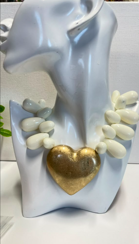 Collar corazón perfecto blanco