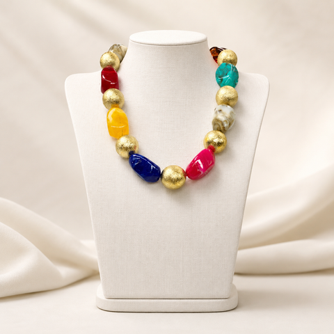 Playful Mixed Bead Necklace