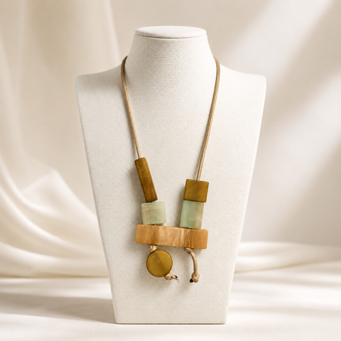 Geometric Natural Multi Adjustable Necklace