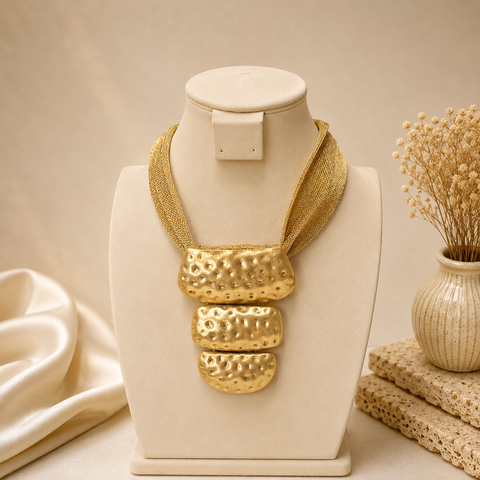 Collar 3 piedras Maya Oro