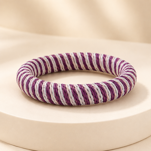 Pulsera Boho Rattan  Color Lavanda