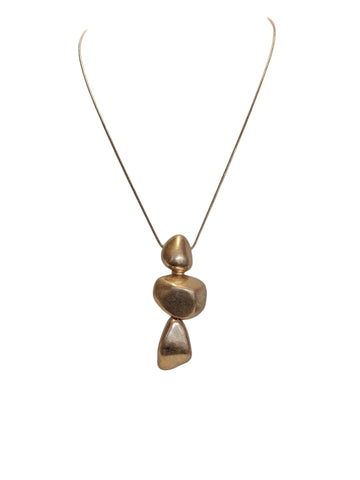 Collar piedra Oro mate