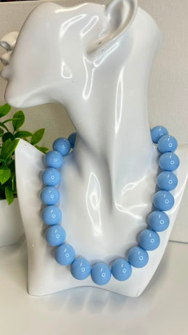 100-Collar balines Azul cielo