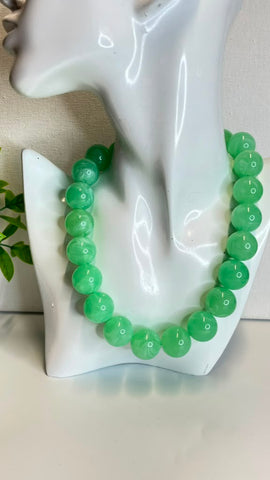 100-Collar balines verde menta