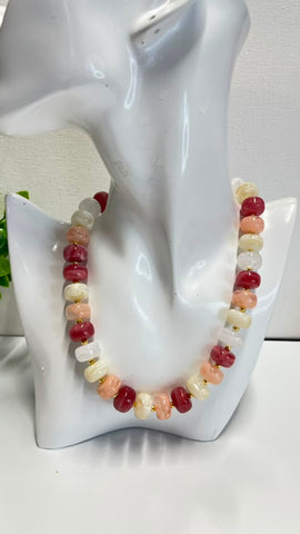 500-Collar rueditas tono rosa